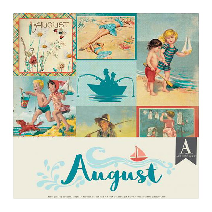 Authentique Double-Sided Cardstock Pack - August