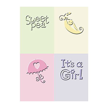 Provo Craft Cuttlebug Embossing Folders - It's a Girl