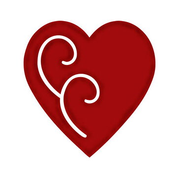 BK Dies 3x3 Valentine Heart Vintage Large