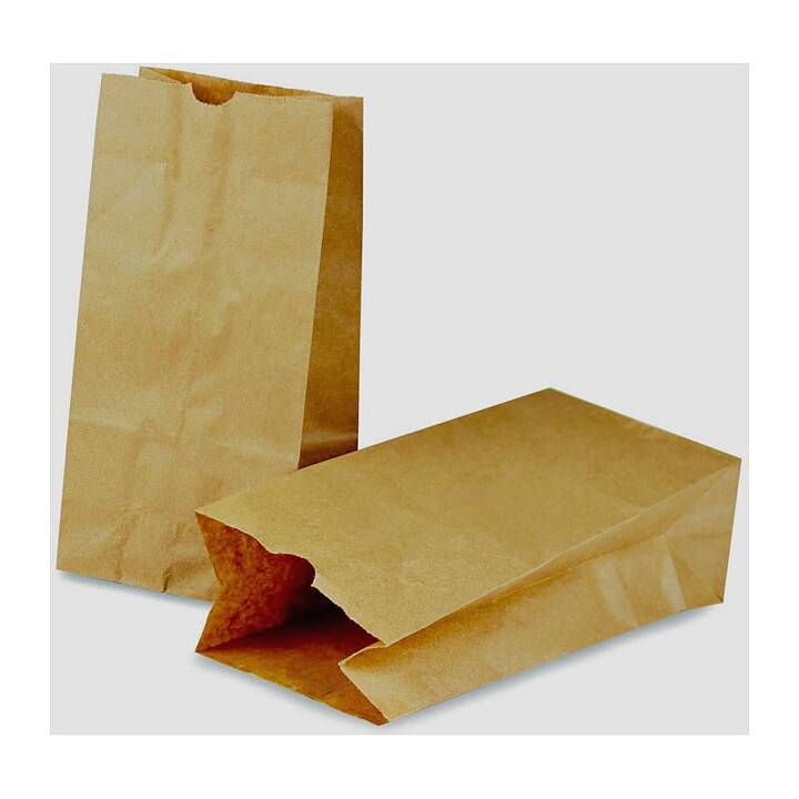 Hygloss Gusseted Flat Bottom Bag - Natural Set of 100