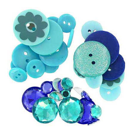 Spare Parts Embellishment Assortment Blue
