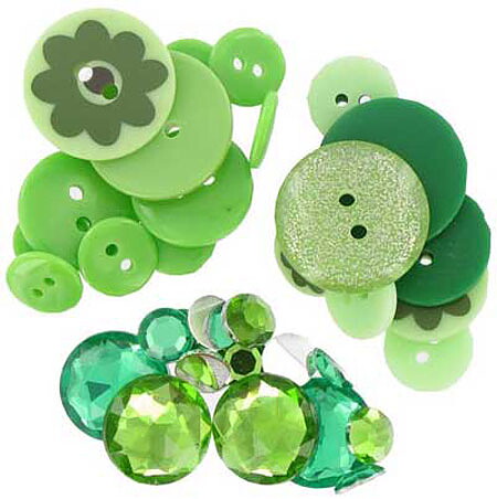 Spare Parts Embellishment Assortment Green