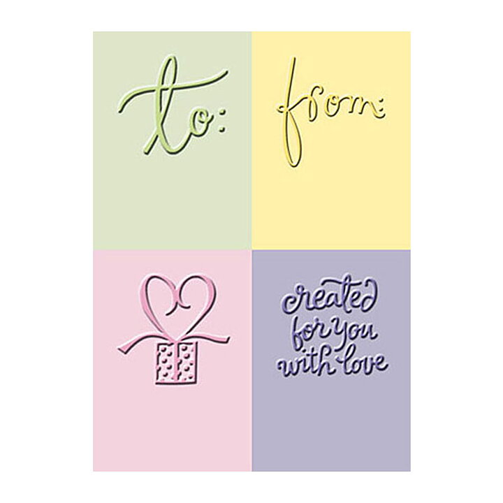 Provo Craft Cuttlebug Embossing Folders - To/From