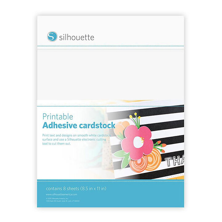 Silhouette Printable Adhesive Cardstock 8.5 x 11