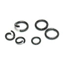 Cousin Basic Metal Findings - Black Jump Rings 4 - 6 mm