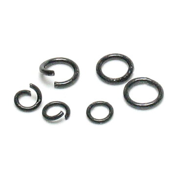 Cousin Basic Metal Findings - Black Jump Rings 4 - 6 mm