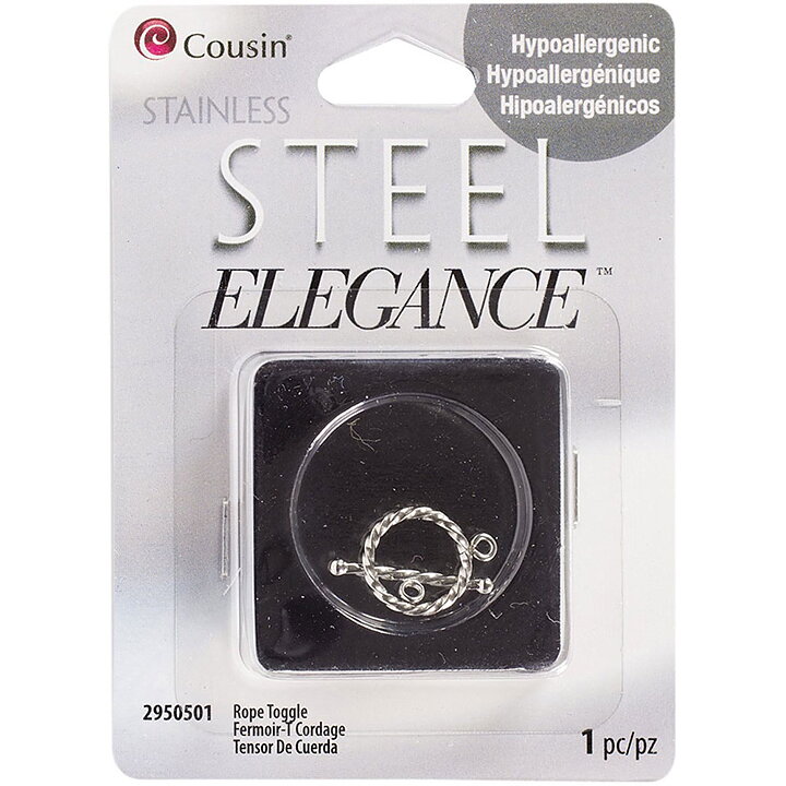Cousin Stainless Steel Elegance - Rope Toggle Medium 4x19 mm
