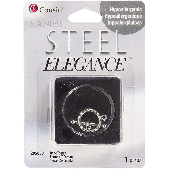 Cousin Stainless Steel Elegance - Rope Toggle Medium 4x19 mm