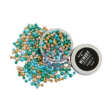 Prima Marketing Memory Hardware Glass Pearls - Gilded