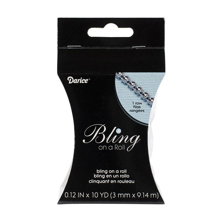 Darice Bling On A Roll - Black & Silver 9,1m