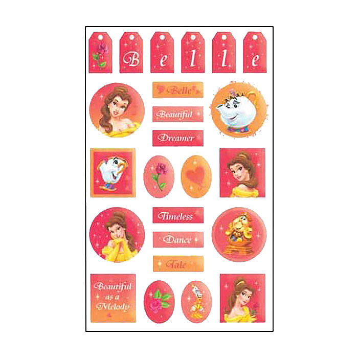 Sandylion Gem Stickers Disney Princess Belle