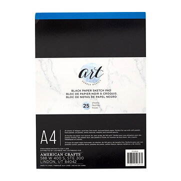 American Crafts Art Supply Basics A4 Sketch Pad - Black