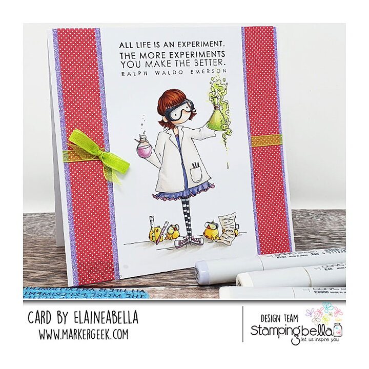 Stamping Bella Cling Rubber Stamps - Tiny Townie Sage Loves Science