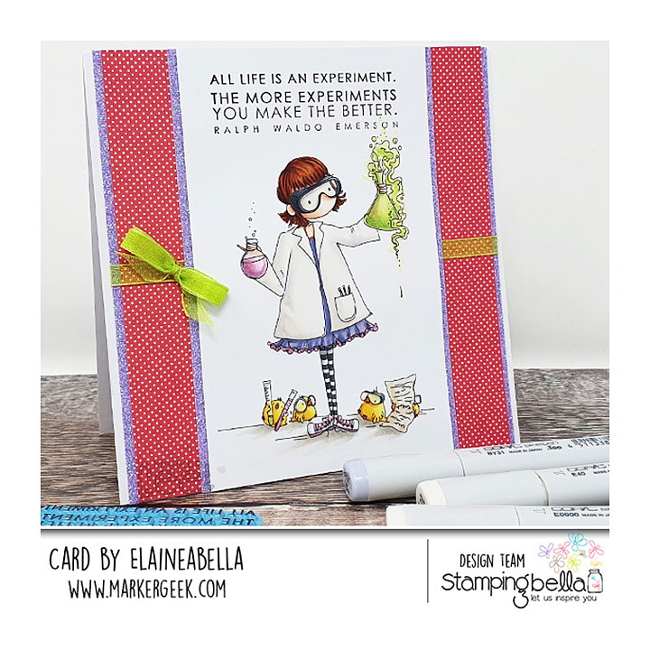 Stamping Bella Cling Rubber Stamps - Tiny Townie Sage Loves Science