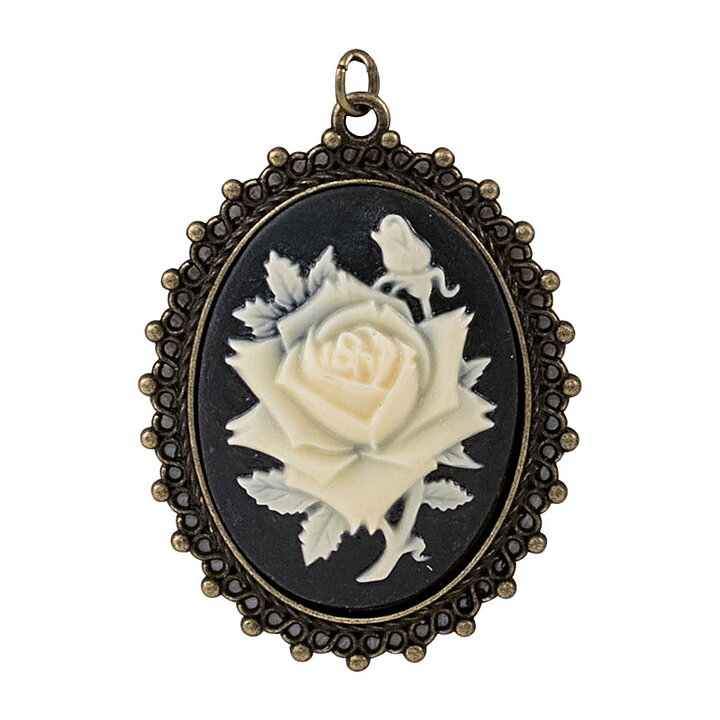 Tim Holtz Assemblage Pendant - Rose Cameo