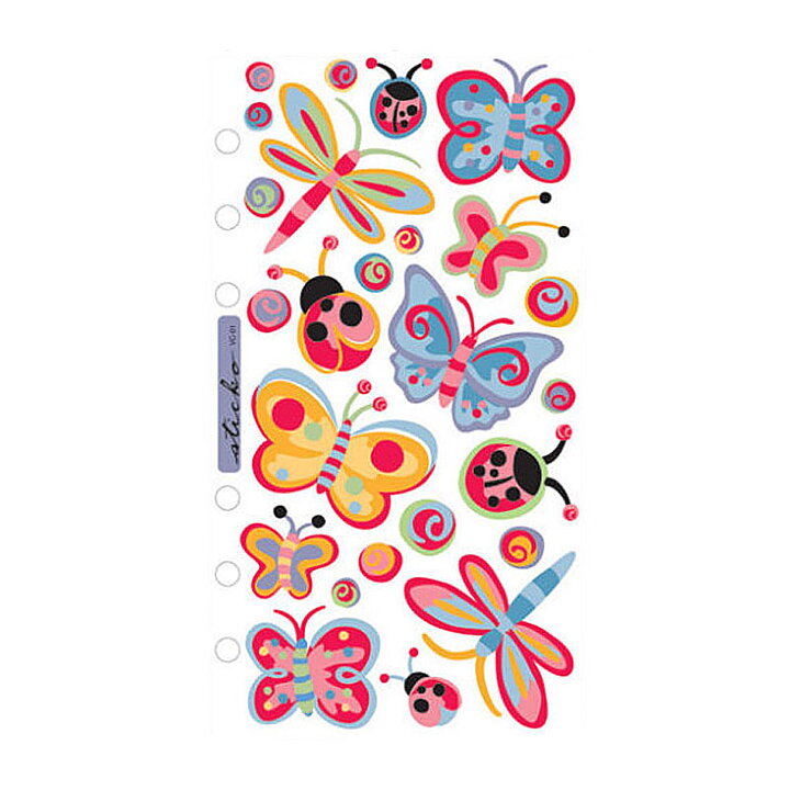EK Success Sticko Vellum Stickers - Mini Bugs