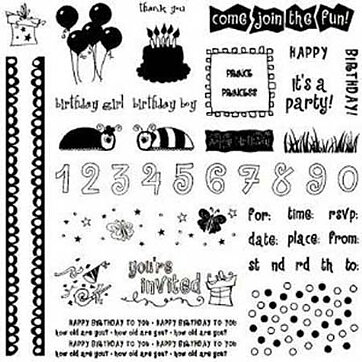 Fiskars Clear Stamps - Kids Birthday