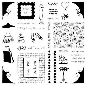Fiskars Clear Stamps - Girlfriends