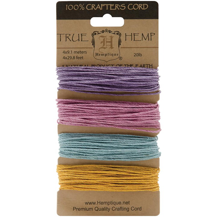 Hemptique Hemp Cord - Pastel
