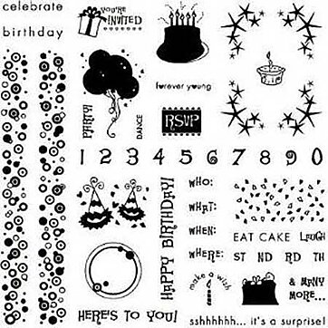 Fiskars Clear Stamps - Birthday