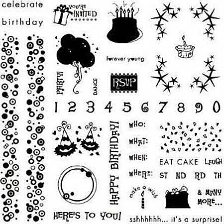 Fiskars Clear Stamps - Birthday
