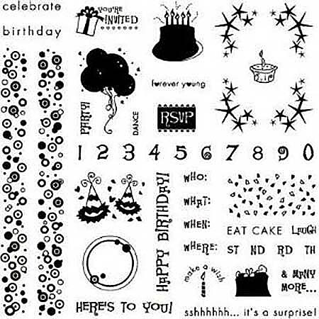 Fiskars Clear Stamps - Birthday