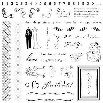 Fiskars Clear Stamps - Wedding