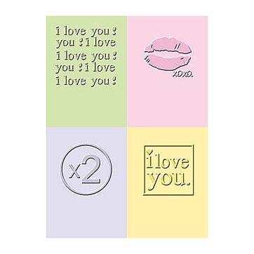 Provo Craft Cuttlebug Embossing Folders - I Love You