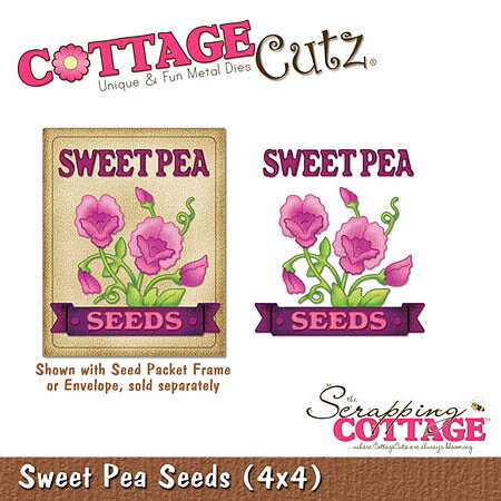 Cottage Cutz Dies 4x4 Flowers Seeds Sweet Pea