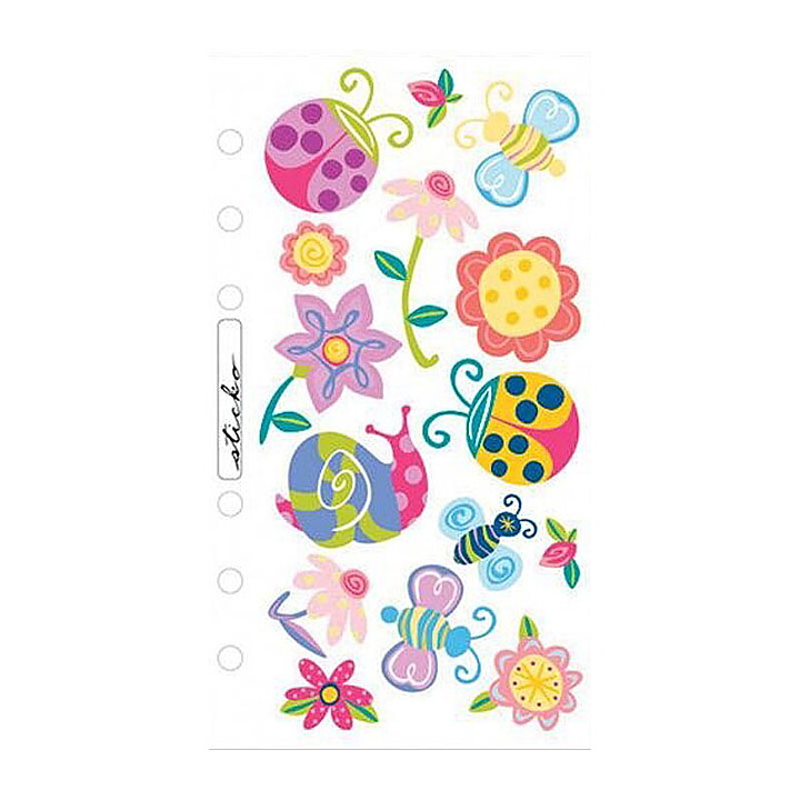EK Success Sticko Vellum Stickers - Spring Seasonal Bugs & Flowers