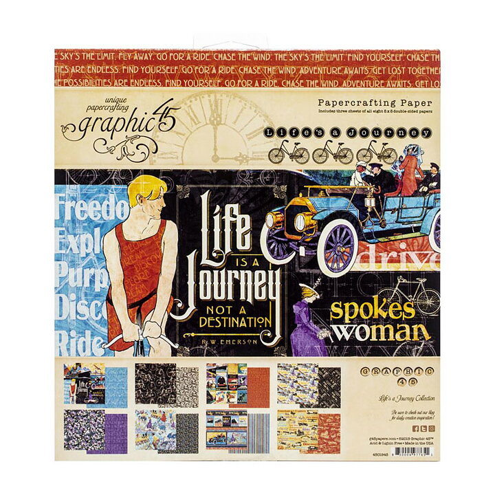 Graphic 45 Paper Pad - Life's Journey