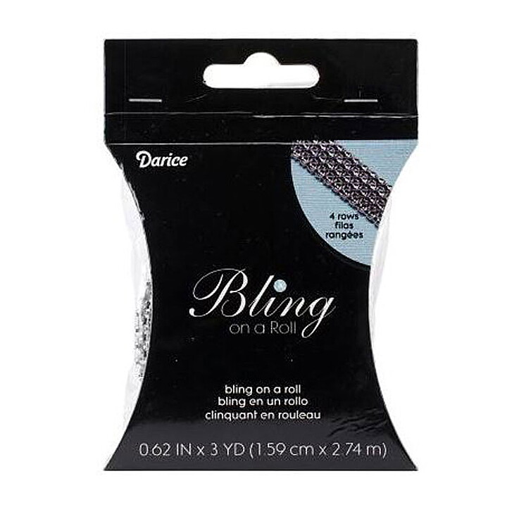 Darice Bling On A Roll - Black & Silver 2.7m