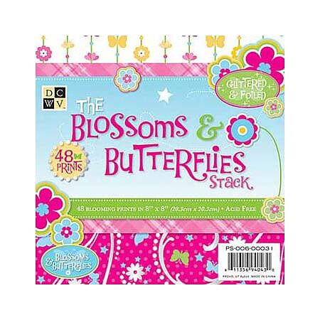DCWV Paper Stack Blossom Butterflies