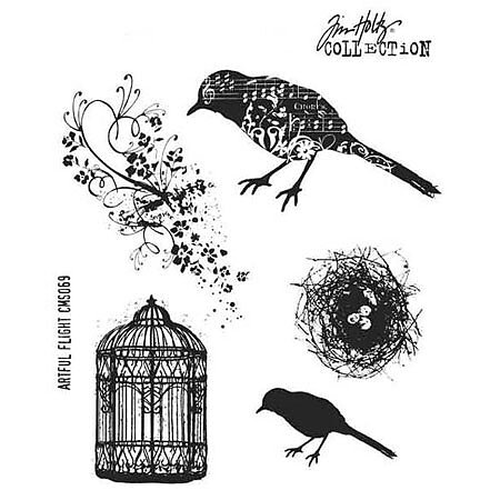 Tim Holtz Stampers Anonymous set - Artful Flight