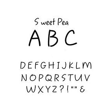 BK Dies Alphabet Sweet Pea