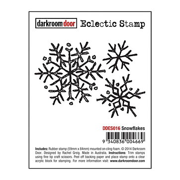 Darkroom Door Rubber Stamp - Snowflakes