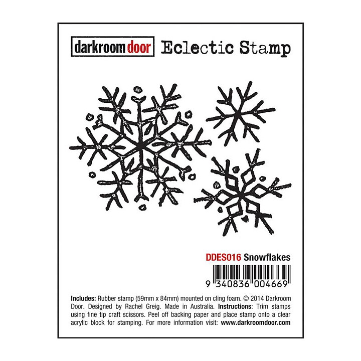 Darkroom Door Rubber Stamp - Snowflakes