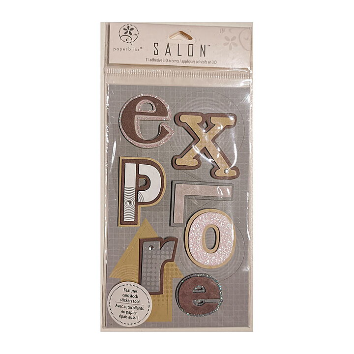 Paper Bliss  Salon 3-D Adhesive Accents - Explore