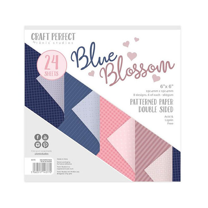 Tonic Studios Craft Perfect Paper Pad - Blue Blossom