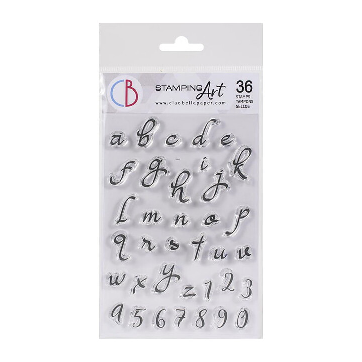 Ciao Bella Stamping Art Clear Stamps - Alphas Moonlight Lowercase