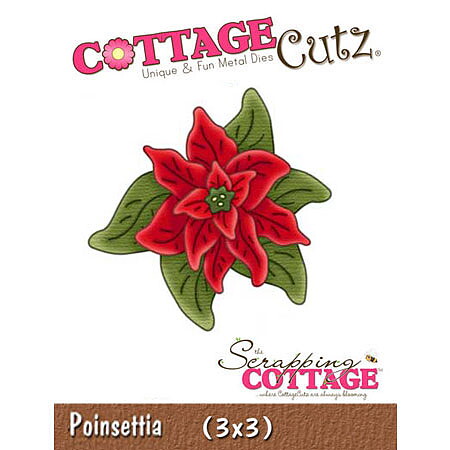 Cottage Cutz Dies 3x3 Christmas Poinsettia
