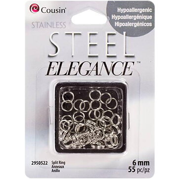 Cousin Stainless Steel Elegance - Split Ring 6 mm