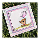 Moda Scrap Clear Stamps - Puppies Girl