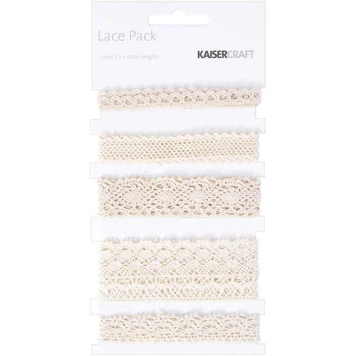 Kaisercraft Lace Pack - Cream
