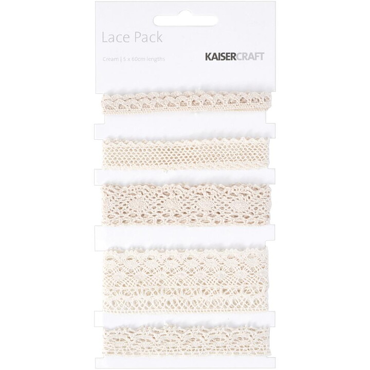 Kaisercraft Lace Pack - Cream