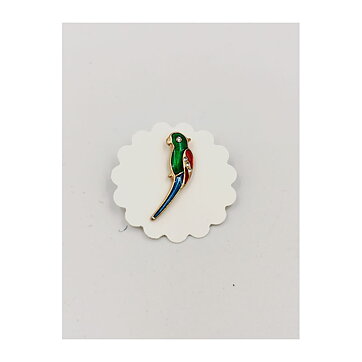 Pin - Parrot with Rhinestones