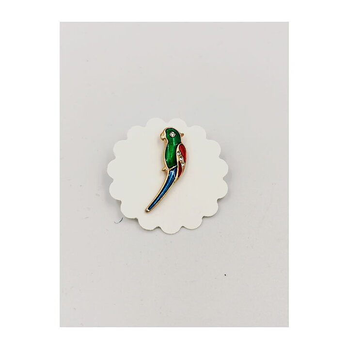 Pin - Parrot with Rhinestones