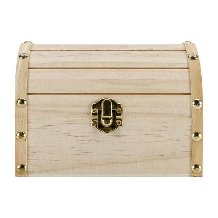 Darice Wooden Hinged Chest W/Clasp