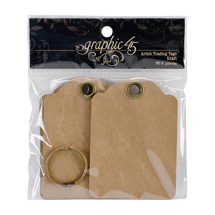 Graphic 45 Staples Artist Trading Tag Album - Kraft