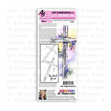 Art Impressions Clear Stamps Bible Journaling - Rugged Crosses Set